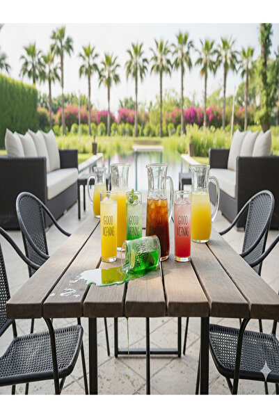 Tasarım Evi 4-Piece Good Morning Heat-Resistant Borosilicate Glass Cup 380 ml