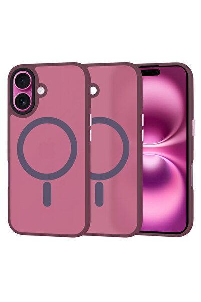 Techsuit Husa iPhone 16 Plus HaloFrost MagSafe Series, bordo