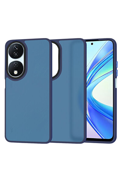 Techsuit Husa Honor X7b HaloFrost Series, bleumarin