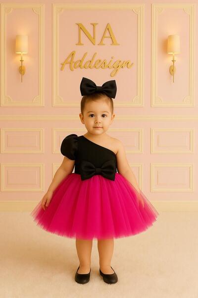 NA ADDESIGN فستان سهرة ملون من التول بكتف واحد للفتيات – فستان للحفلات والمنا...