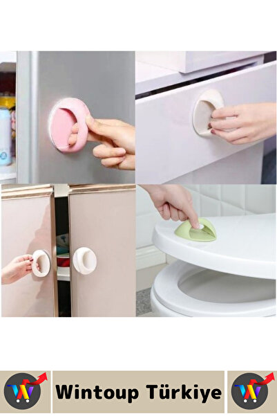 Wintoup Premium Window Cabinet Drawer Tile Wood Multi-Purpose Self-Adhesive Practical Handle Grip 2 Pieces