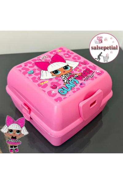 Salsepetial Lol Lisanslı Beslenme Kutusu 4 Bölmeli Kilitli Okul Beslenme Kabı Yemek Kabı