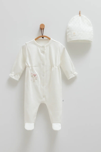 Caramell %100 Pamuk Kız Bebek Tulum