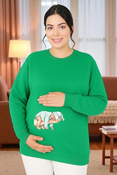 E-ROMA SWEATSHIRT DE MATERNITATE IMPRIMAT