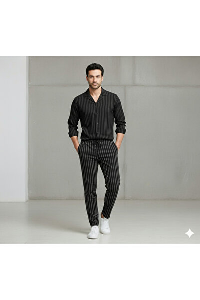 dwnwear Trend Men's Crepe Fabric Shirt Pants Set |   Seasonal & Comfortable |   Modern