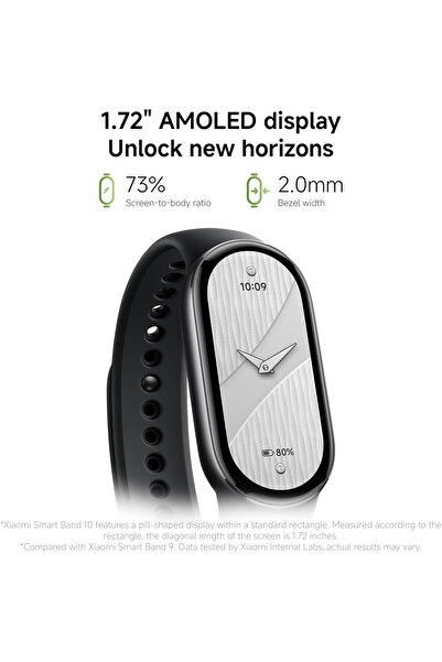 Xiaomi Smart Band 10 1.75" AMOLED – up to 21 days (Frost Silver)