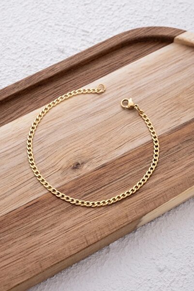 ByFlorya Jewelry سوار رجالي من الفولاذ الفاخر بسلسلة 3 مم مقاوم للصدأ