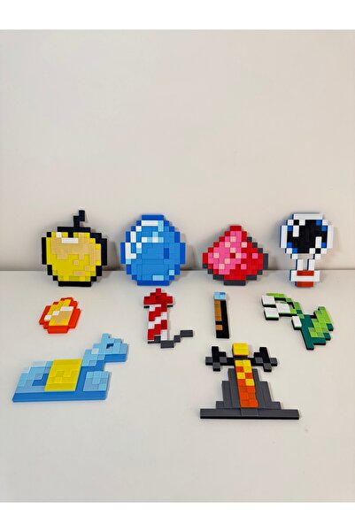 You Toys Minecraft Kılıç Ek İtem Seti 10Lu Paket (Redstone-Torch-Gold Apple-P...