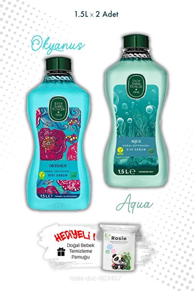 Eyüp Sabri Tuncer Aqua and Ocean 1.5L Liquid Soap and Rosie