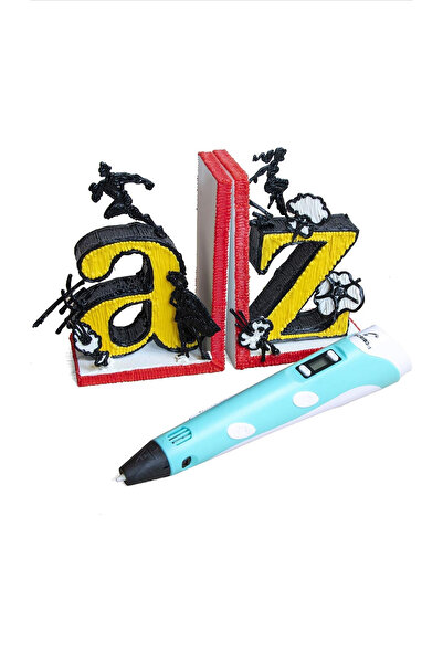 SCRIB3D قلم طباعة ثلاثية الأبعاد احترافي مع عبوات خيوط PLA باللون الأزرق