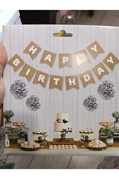 ATAKENT PARTİ Retro Bear Foil Balloon with Bow Caramel Birthday Set Party Celebration Entertainment