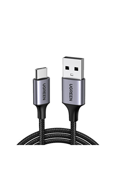 Ugreen Charging Cable Nylon Braided Fast Charging USB To USB-C 1m - Gray