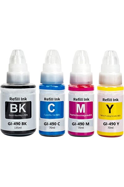 Canon Pixma G1400/G1410/G1411/G1416/G2400/G2410/G2411 Uyumlu 4 Renk Muadil Mü...