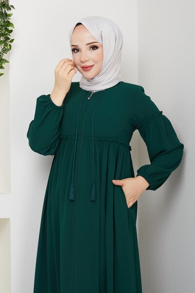 ESLEMNUR Casual Hajj and Umrah Drawstring Lace-Up Ferace