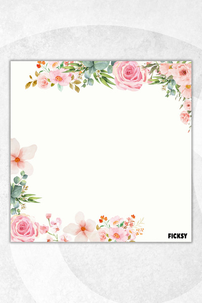 Ficksy Flower Memo Pad - 9*9 cm Size - 50 Sheets - Notepad - Memopad - Note Paper - to Do List - Notebook