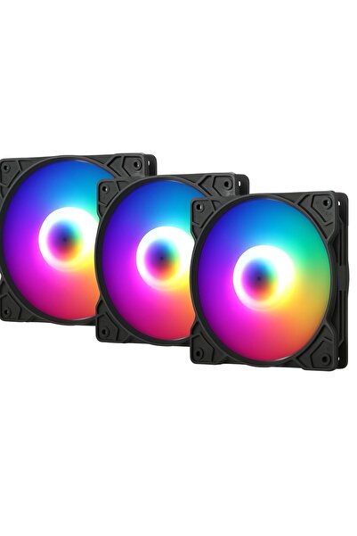 gaman (3'LÜ SET) Stalker Warrior RGB ice Cube l 120 RGB Kasa Fanı - Işıklı Fa...