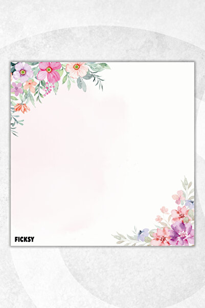 Ficksy Flower Memo Pad - 9*9 cm Size - 50 Sheets - Notepad - Memopad - Note Paper - to Do List - Notebook
