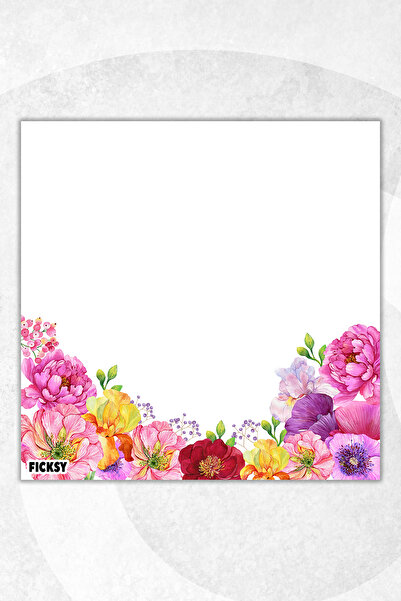 Ficksy Flower Memo Pad - 9*9 cm Size - 50 Sheets - Notepad - Memopad - Note Paper - to Do List - Notebook