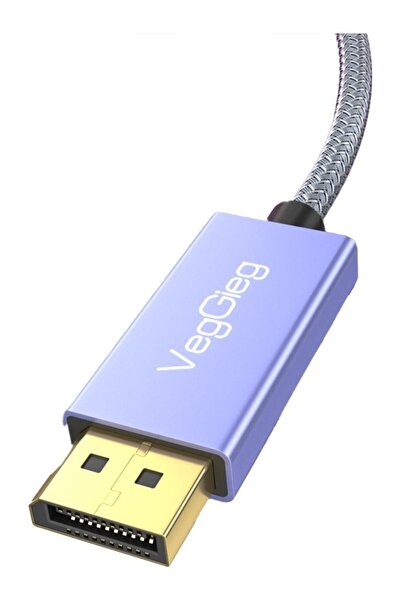 Veggieg 8K/60Hz 4K/144Hz/120Hz Type-C 3.1 To Displayport 1.4 Çift Yönlü Kablo 2 Metre 1 8K/60Hz 4K/144Hz/1