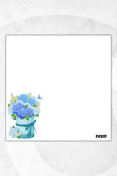 Ficksy Flower Memo Pad - 9*9 cm Size - 50 Sheets - Notepad - Memopad - Note Paper - to Do List - Notebook