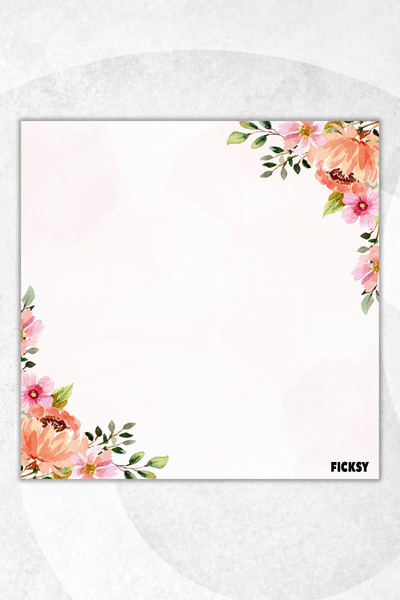 Ficksy Flower Memo Pad - 9*9 cm Size - 50 Sheets - Notepad - Memopad - Note Paper - to Do List - Notebook