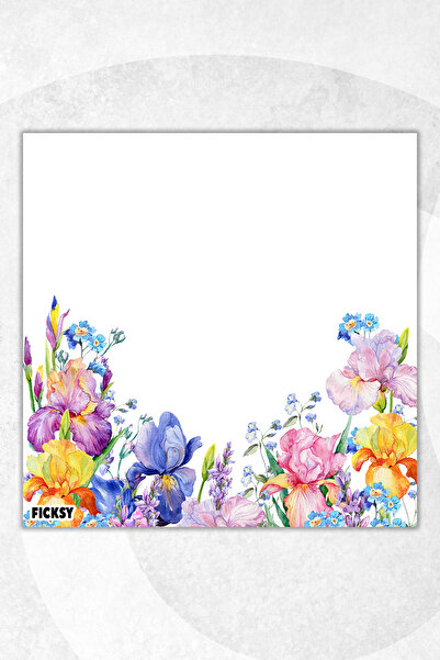 Ficksy دفتر ملاحظات على شكل زهرة - مقاس 9*9 سم - 50 ورقة - دفتر ملاحظات - مذكرة - ورق ملاحظات غير مسطر - قائمة المهام