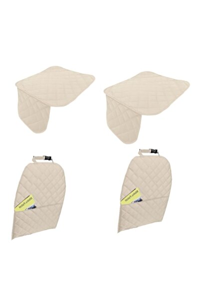 Metru Patrat Set 4 Protecții Auto, Matlasate, Universale, Crem, Lavabile, Impermeabile