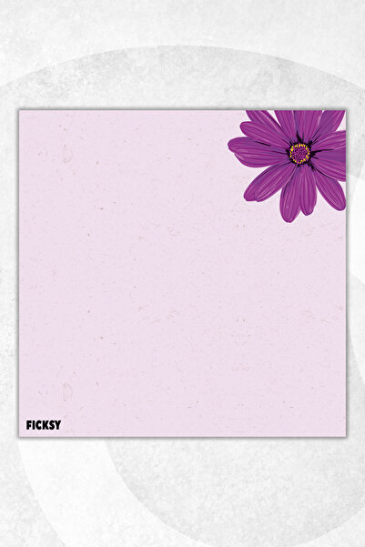 Ficksy Flower Memo Pad - 9*9 cm Size - 50 Sheets - Notepad - Memopad - Note Paper - to Do List - Notebook
