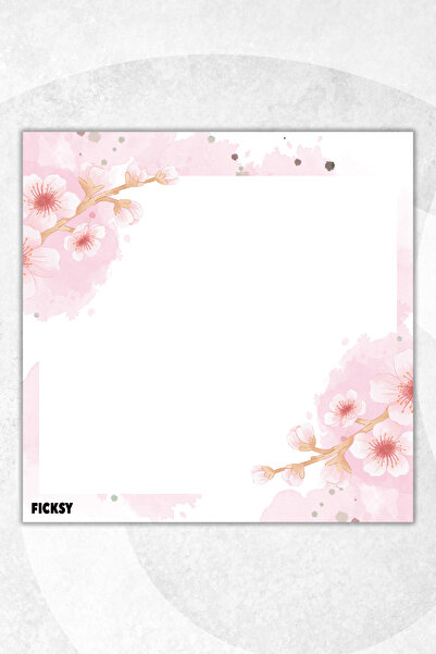 Ficksy Flower Memo Pad - 9*9 cm Size - 50 Sheets - Notepad - Memopad - Note Paper - to Do List - Notebook