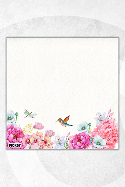 Ficksy دفتر ملاحظات على شكل زهرة - مقاس 9*9 سم - 50 ورقة - دفتر ملاحظات - مذك...