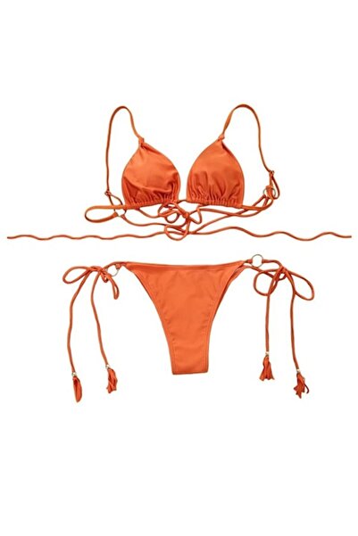 Mixbo Costum de Baie, Doua Piese, Snur Dublu, Gold, Mixbo, marime S