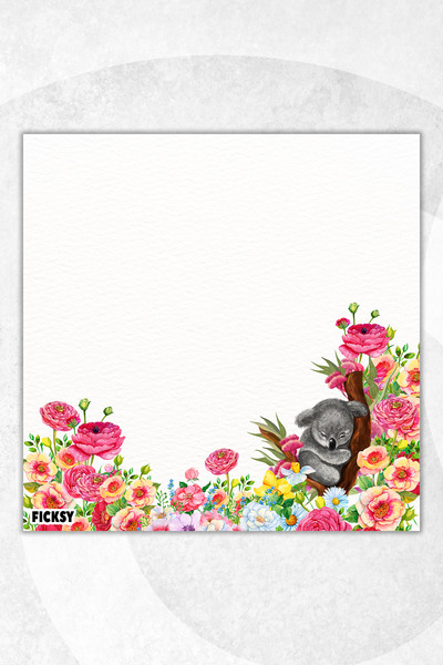 Ficksy Flower Memo Pad - 9*9 cm Size - 50 Sheets - Notepad - Memopad - Note Paper - to Do List - Notebook
