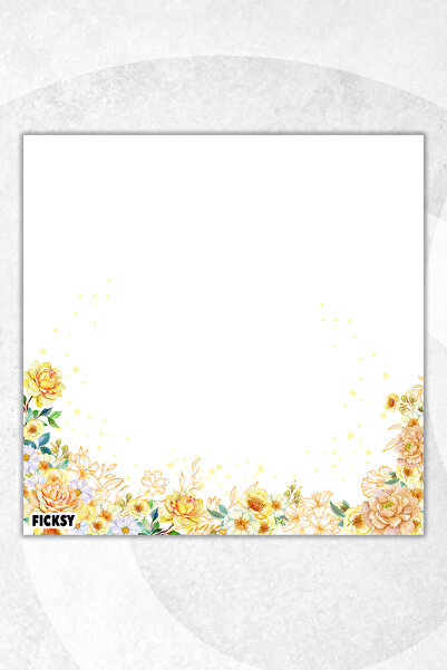 Ficksy دفتر ملاحظات على شكل زهرة - مقاس 9*9 سم - 50 ورقة - دفتر ملاحظات - مذك...