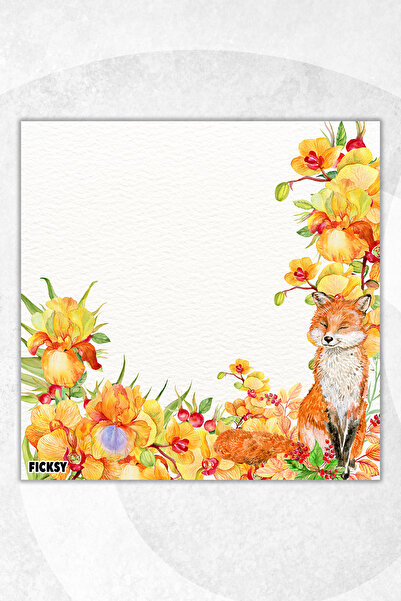 Ficksy دفتر ملاحظات على شكل زهرة - مقاس 9*9 سم - 50 ورقة - دفتر ملاحظات - مذك...