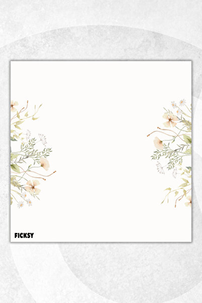 Ficksy مفكرة زهور - مقاس 9*9 سم - 50 ورقة - مفكرة - مذكرة - ورق ملاحظات - قائمة المهام - دفتر ملاحظات