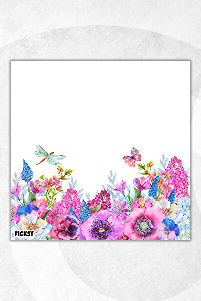Ficksy Flower Memo Pad - 9*9 cm Size - 50 Sheets - Notepad - Memopad - Note Paper - to Do List - Notebook