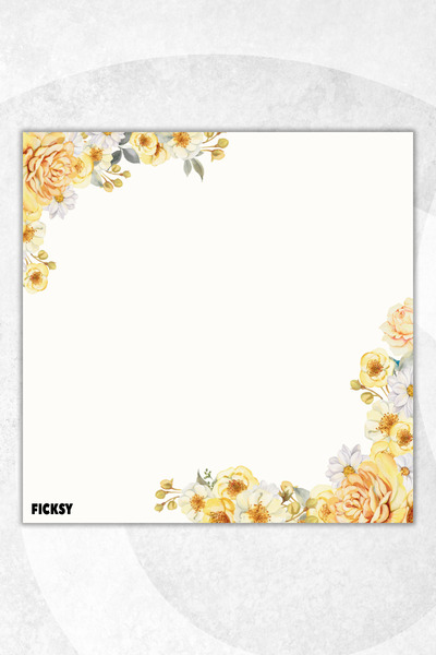 Ficksy Flower Memo Pad - 9*9 cm Size - 50 Sheets - Notepad - Memopad - Note Paper - to Do List - Notebook