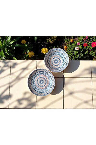 OEM Ceramic plate and bowl set with blue oriental pattern