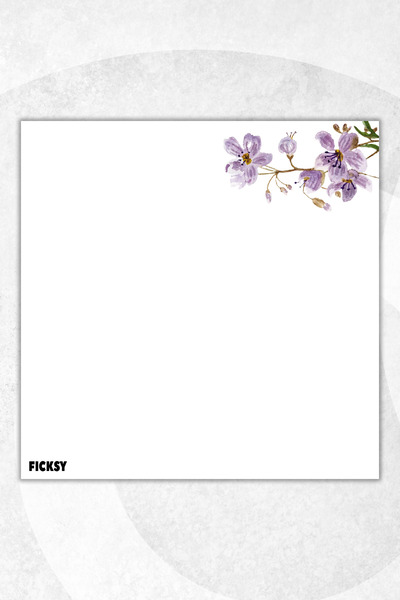 Ficksy Flower Memo Pad - 9*9 cm Size - 50 Sheets - Notepad - Memopad - Note Paper - to Do List - Notebook