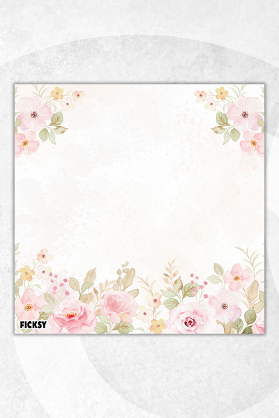 Ficksy Flower Memo Pad - 9*9 cm Size - 50 Sheets - Notepad - Memopad - Note Paper - to Do List - Notebook