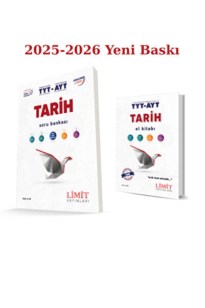 Limit Yayınları Limit Tyt-Ayt Tarih Soru Bankası - Tyt- Ayt Tarih El Kitabi S...
