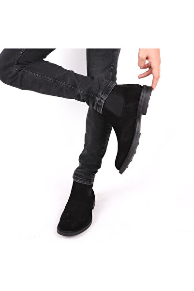 Aintap Hakiki Süet Deri Erkek Günlük Bot