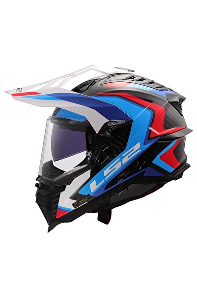 LS2 EXPLORER C KARBON FRONTIER II BEYAZ-MAVİ KASK
