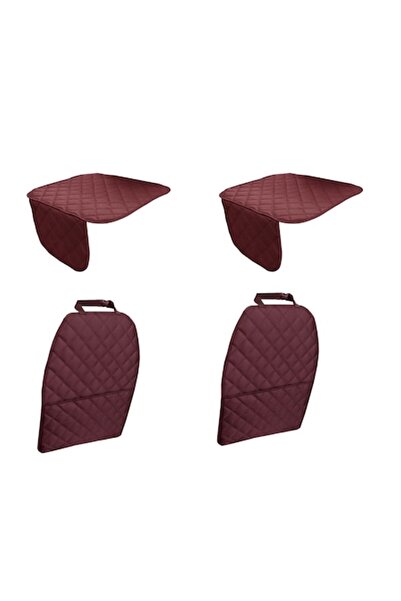 Metru Patrat Set 4 protectii auto, matlasate, universale, visiniu, lavabile, impermeabile