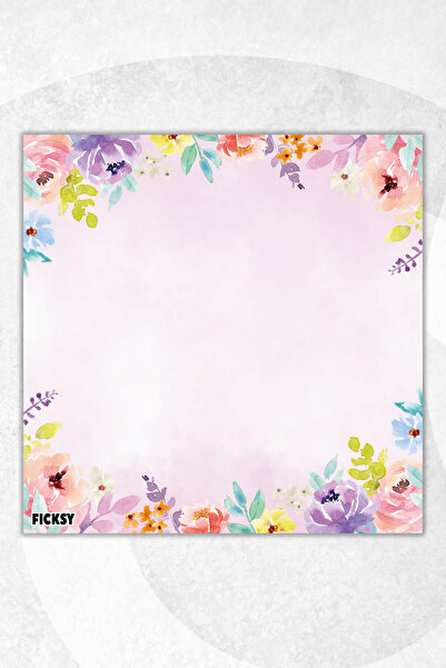 Ficksy Flower Memo Pad - 9*9 cm Size - 50 Sheets - Notepad - Memopad - Note Paper - to Do List - Notebook