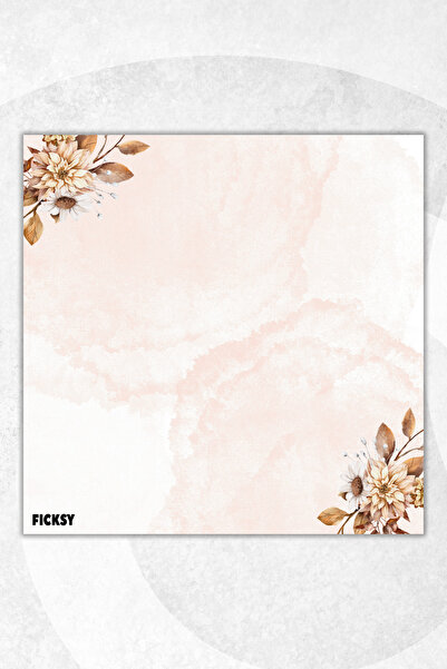 Ficksy Flower Memo Pad - 9*9 cm Size - 50 Sheets - Notepad - Memopad - Note Paper - to Do List - Notebook