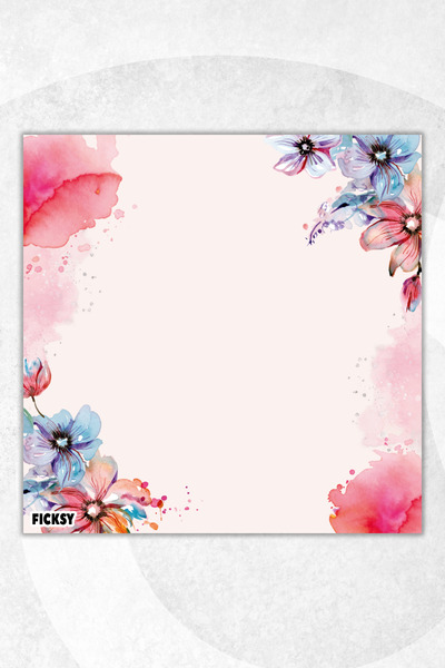 Ficksy Flower Memo Pad - 9*9 cm Size - 50 Sheets - Notepad - Memopad - Note Paper - to Do List - Notebook