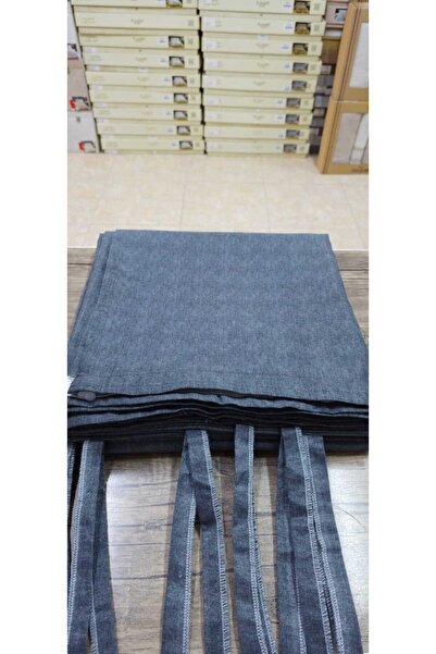 DEVRİM OLİVYA TEKSTİL Lüks 1.Sınıf Kornişli Koyu Antrasit Balkon Perdesi En X Yükseklik Ölçülerle