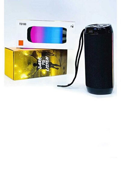 Generic TS100 Portable Night Light LED Speaker Waterproof Speaker Outdoor Subwoofer Bass Wireless Speakers