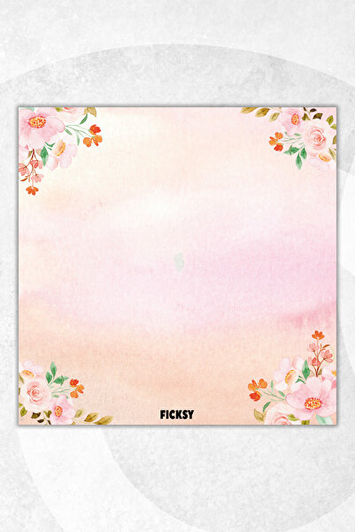 Ficksy Flower Memo Pad - 9*9 cm Size - 50 Sheets - Notepad - Memopad - Note Paper - to Do List - Notebook